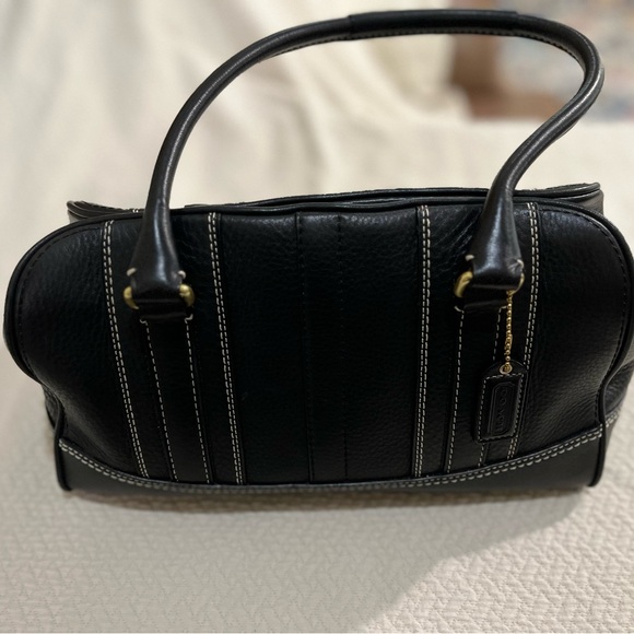 Coach Black Leather Satchel - Picture 1 of 4